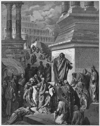 Jonas prêchant aux Ninivites